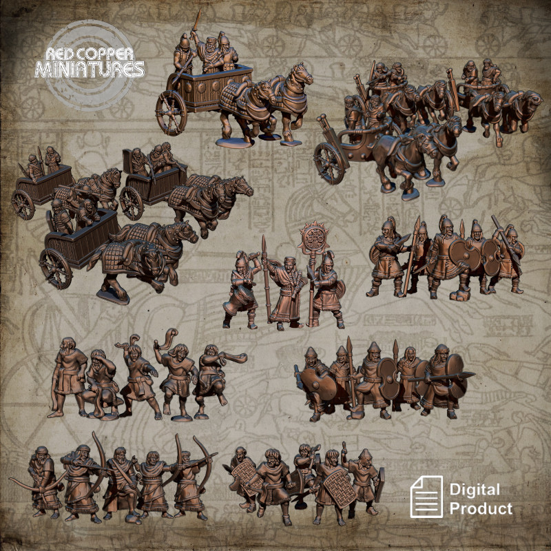 Pack de archivos STL de tropas del Imperio Hitita - Render