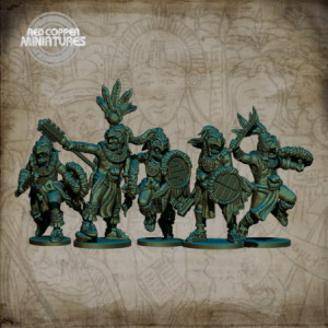 Guerreros águila aztecas - Render