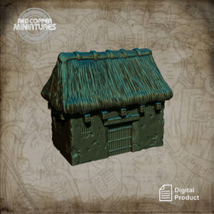 Casa de adobe mesoamericana - Render