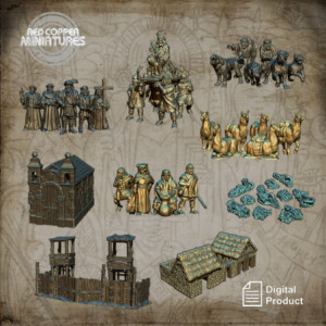 Pack de archivos STL de escenografía y baggage de la conquista de América II - Render