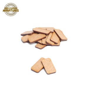 Peanas rectangulares redondeadas de MDF