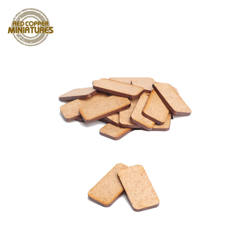 Peanas rectangulares redondeadas de MDF