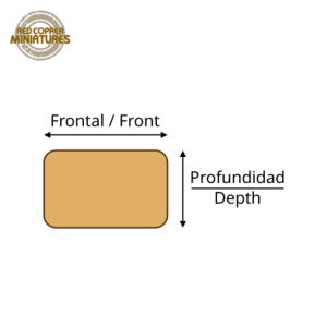 Peanas rectangulares redondeadas de MDF - esquema