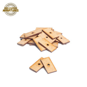 Peanas rectangulares de MDF con hueco para imanes de neodimio