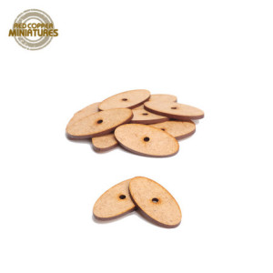 Peanas ovaladas de MDF con hueco para imanes de neodimio