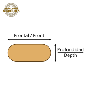 Peanas tipo píldora de MDF - esquema