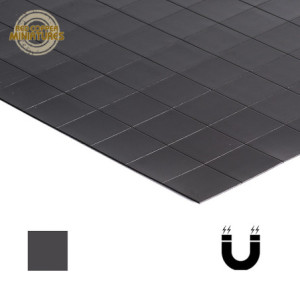 Lamina magnética adhesiva de 0.9mm precortada en cuadrados