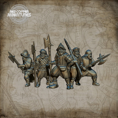 Alabarderos de los conquistadores españoles - Render