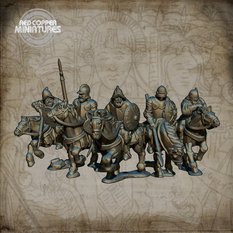 Caballería de los conquistadores españoles - Render