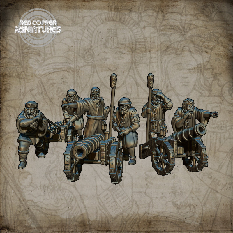 Artillería de los conquistadores españoles - Render