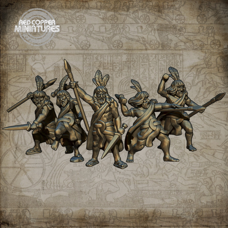 Guerreros libios Espaderos del Imperio Nuevo de Egipto - Render