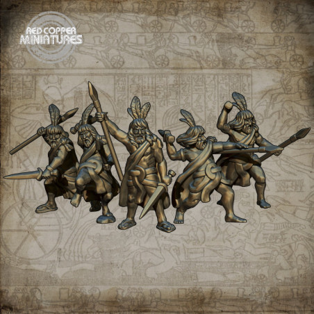 Guerreros libios Espaderos del Imperio Nuevo de Egipto - Render