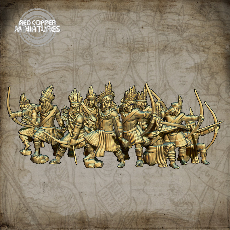 Arqueros incas - Render
