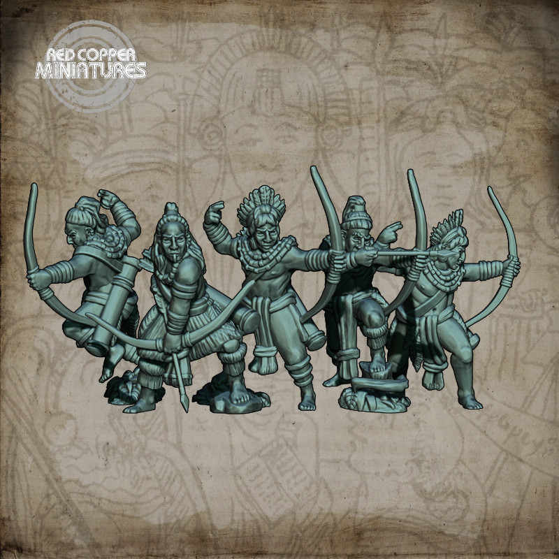 Arqueros mayas - Render
