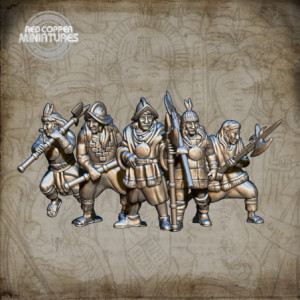 Alabarderos rebeldes incas - Render