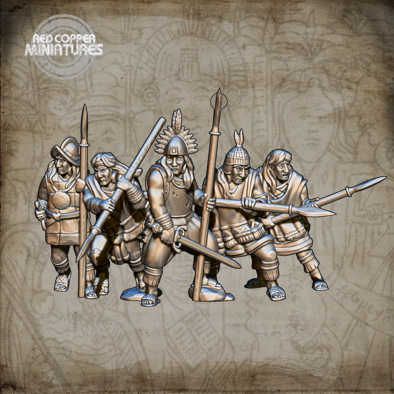 Rebel inca spearmen - Render