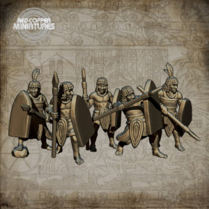 Lanceros nubios del Imperio Nuevo de Egipto - Render