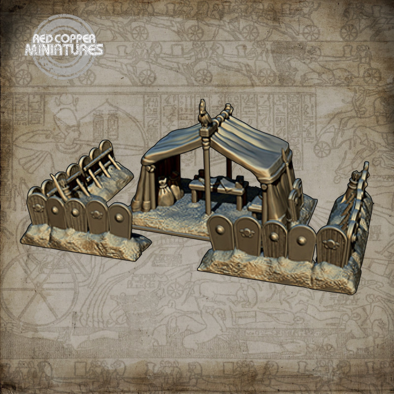 Campamento egipcio - Render